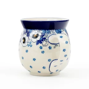 Kubek ceramiczny 073<br> Biało-niebieskie anemony